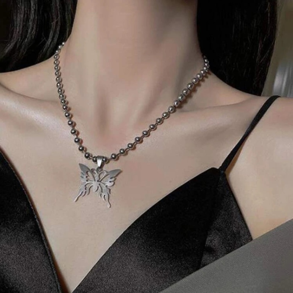 Y2K Butterfly pendant necklace